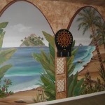 Game Room Tropical Beach and Hut Ceiling 4